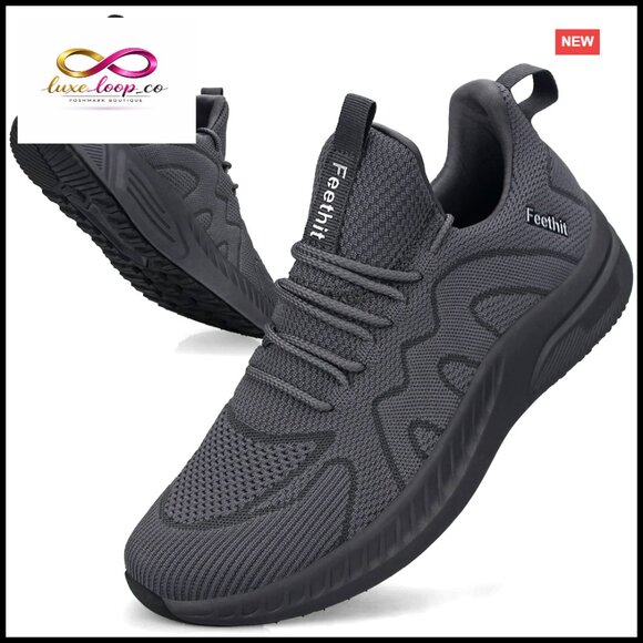 Men's Non-Slip Walking Sneakers Lightweight Breathable Slip-On Athletic Shoes